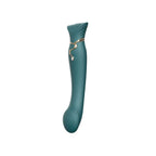 Queen G - Spot PulseWave Vibrator with Suction Sleeve - Green