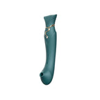 Queen G - Spot PulseWave Vibrator with Suction Sleeve - Green