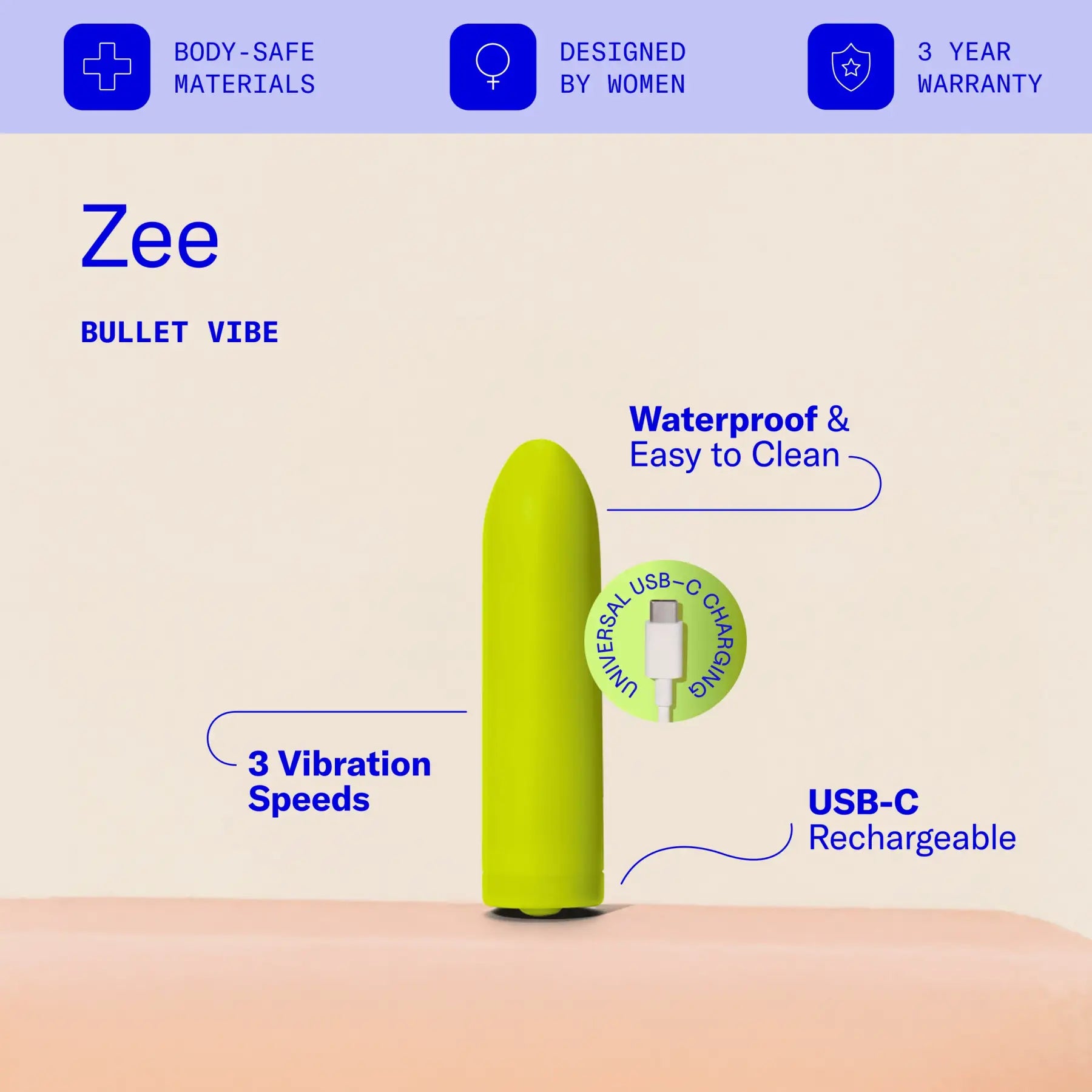 Dame Products Zee™ Bullet Vibrator Rolik®