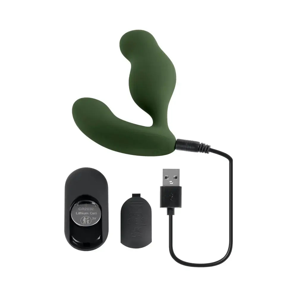 The Sergeant Remote Prostate Vibrator - Army Green - Anal Probe