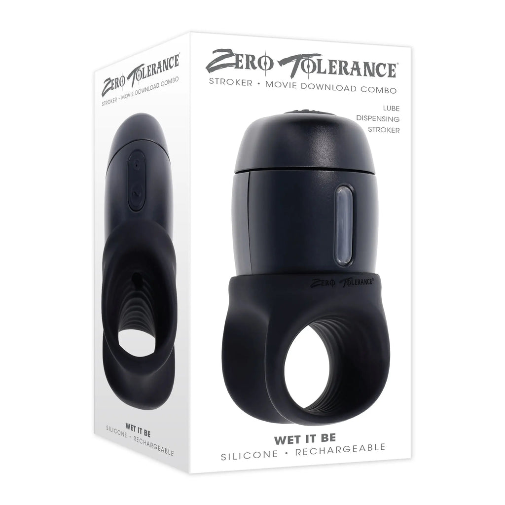 Wet It Be Self - Lubricating Stroker - Black - Masturbator
