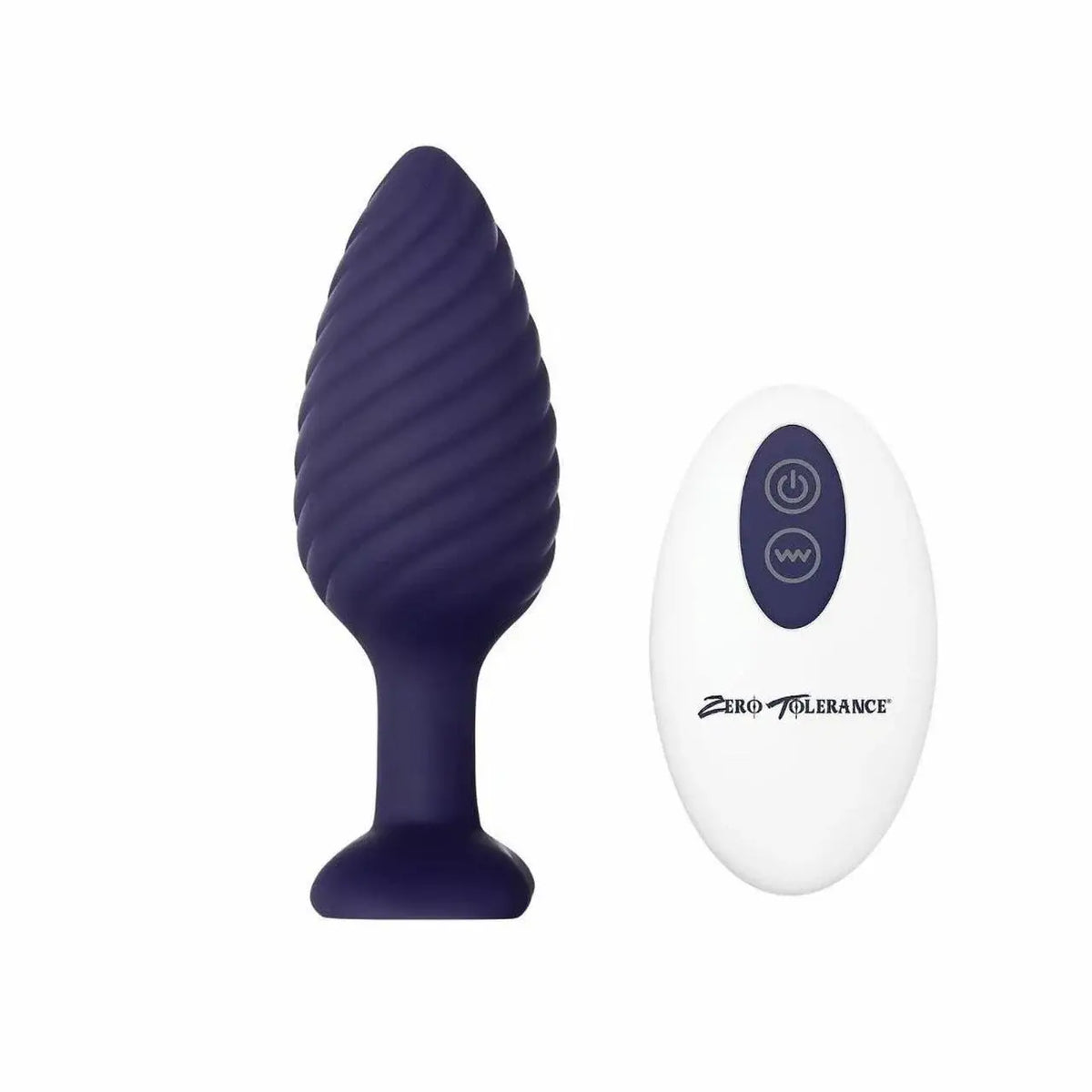 Zero Tolerance® Tolerance Wicked Twister Remote Vibrating Butt Plug Indigo