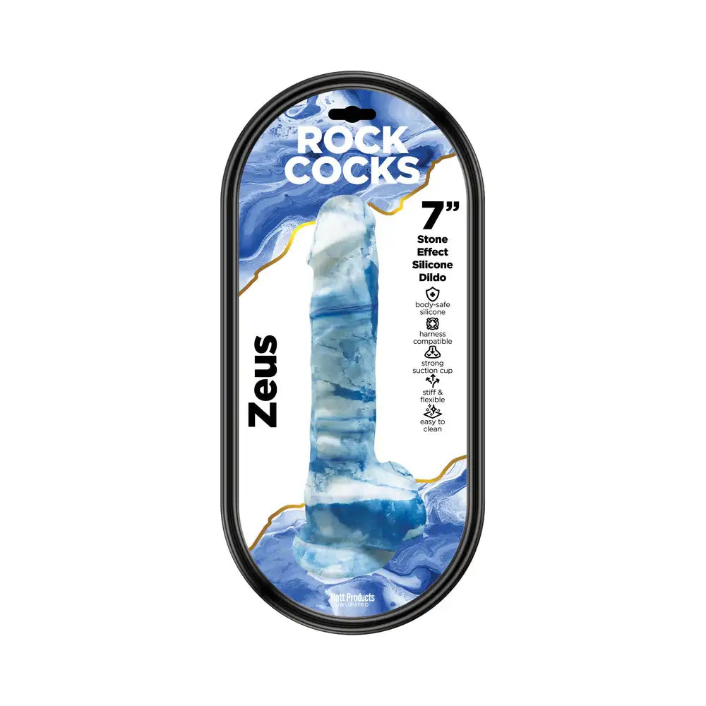 Zeus 7" Marble Effect Silicone Dildo - Rolik®