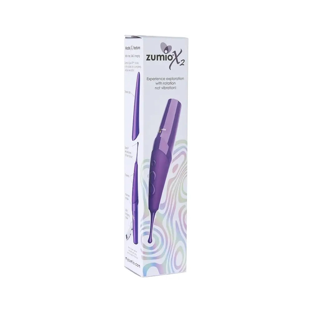 Zumio® Zumio X2 Clitoral Stimulator – SpiroTip Rotating Vibrator Dark Purple