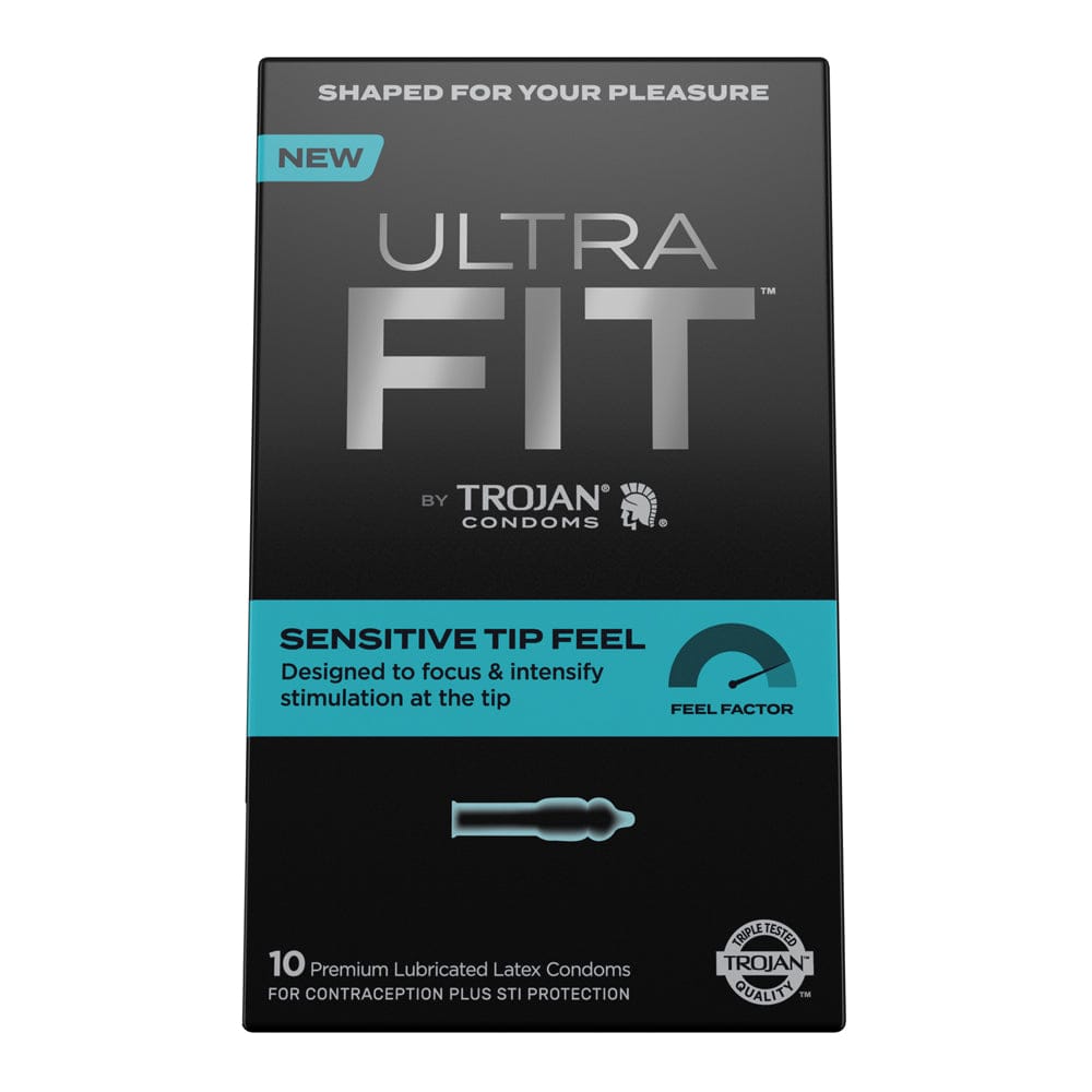 Trojan™ Ultra Fit™ Sensitive Tip Feel Condoms 10-Pack - Rolik®