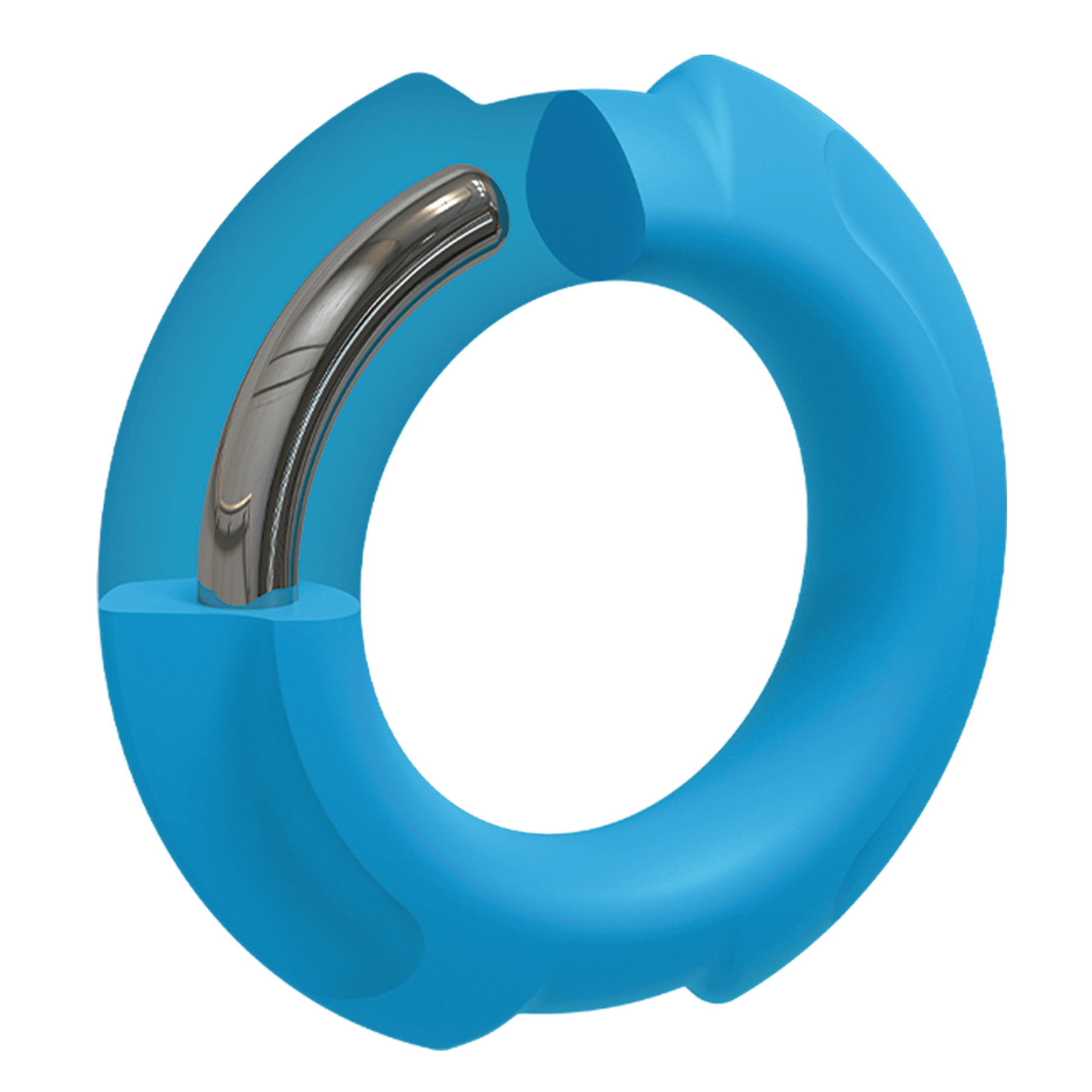 Doc Johnson® OptiMALE FlexiSteel Silicone with Metal Core C-Ring 35mm Blue - Rolik®