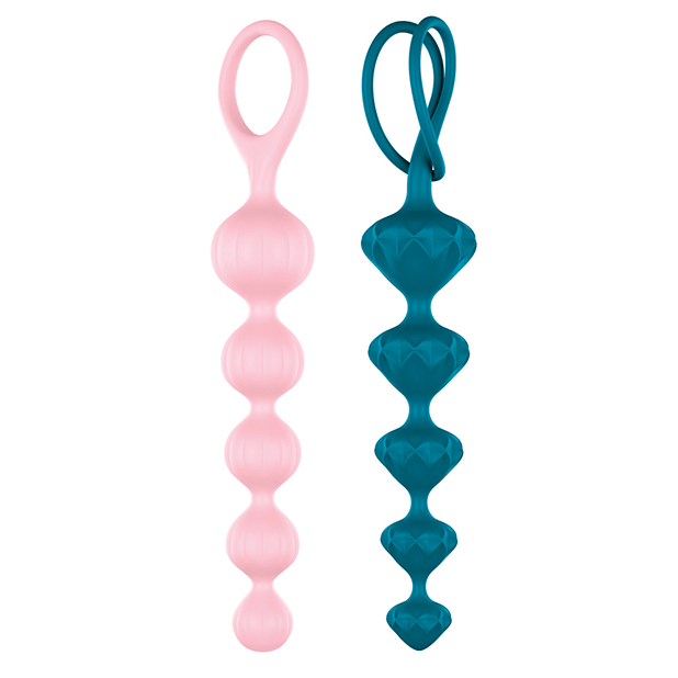 Satisfyer Love Beads Soft Silicone Anal Beads Pink/Teal - Rolik®