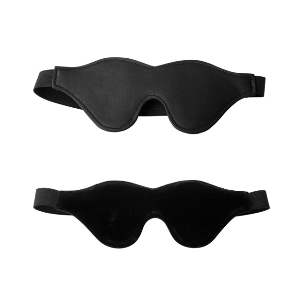 Black Fleece Lined Blindfold by XR Brands - rolik