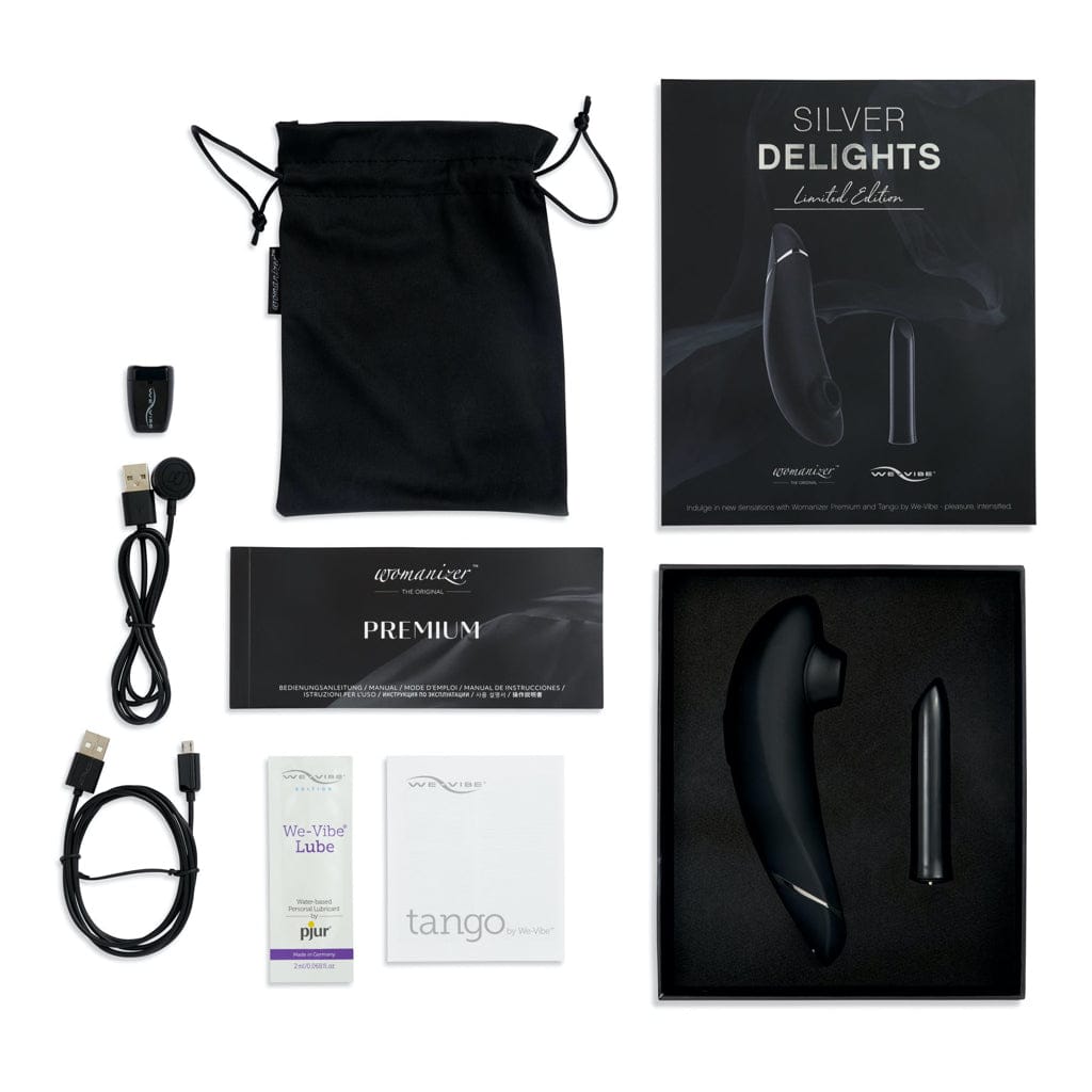 Silver Delights Womanizer Premium + We-Vibe Tango Limited Edition Set - Rolik®