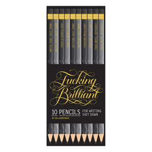 Calligraphuck F*cking Brilliant Pencils 10-Pack by Chronicle Books - rolik