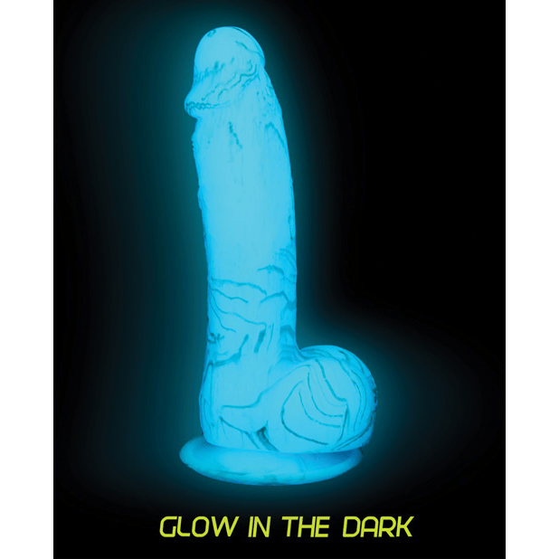 Addiction Luke 7.5" Blue Glow in the Dark Dildo by BMS - rolik
