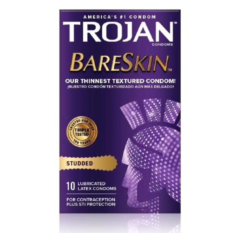 Trojan® Studded Bareskin Condoms 10-Pack - Rolik®