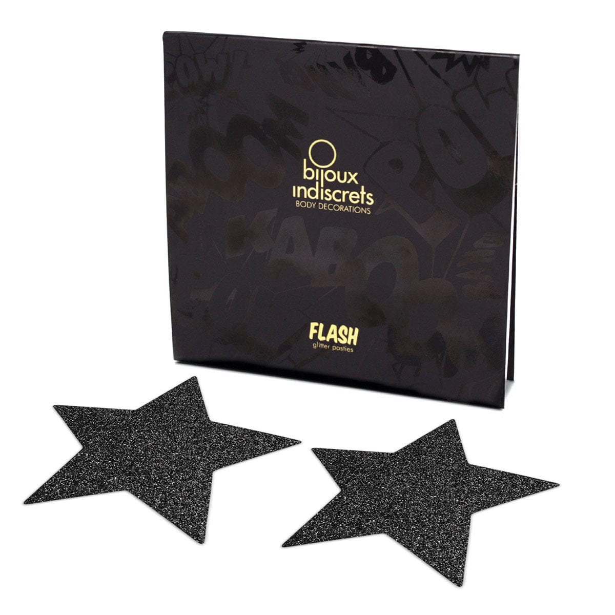 Flash Pasties Black Stars by Bijoux Indiscrets - rolik