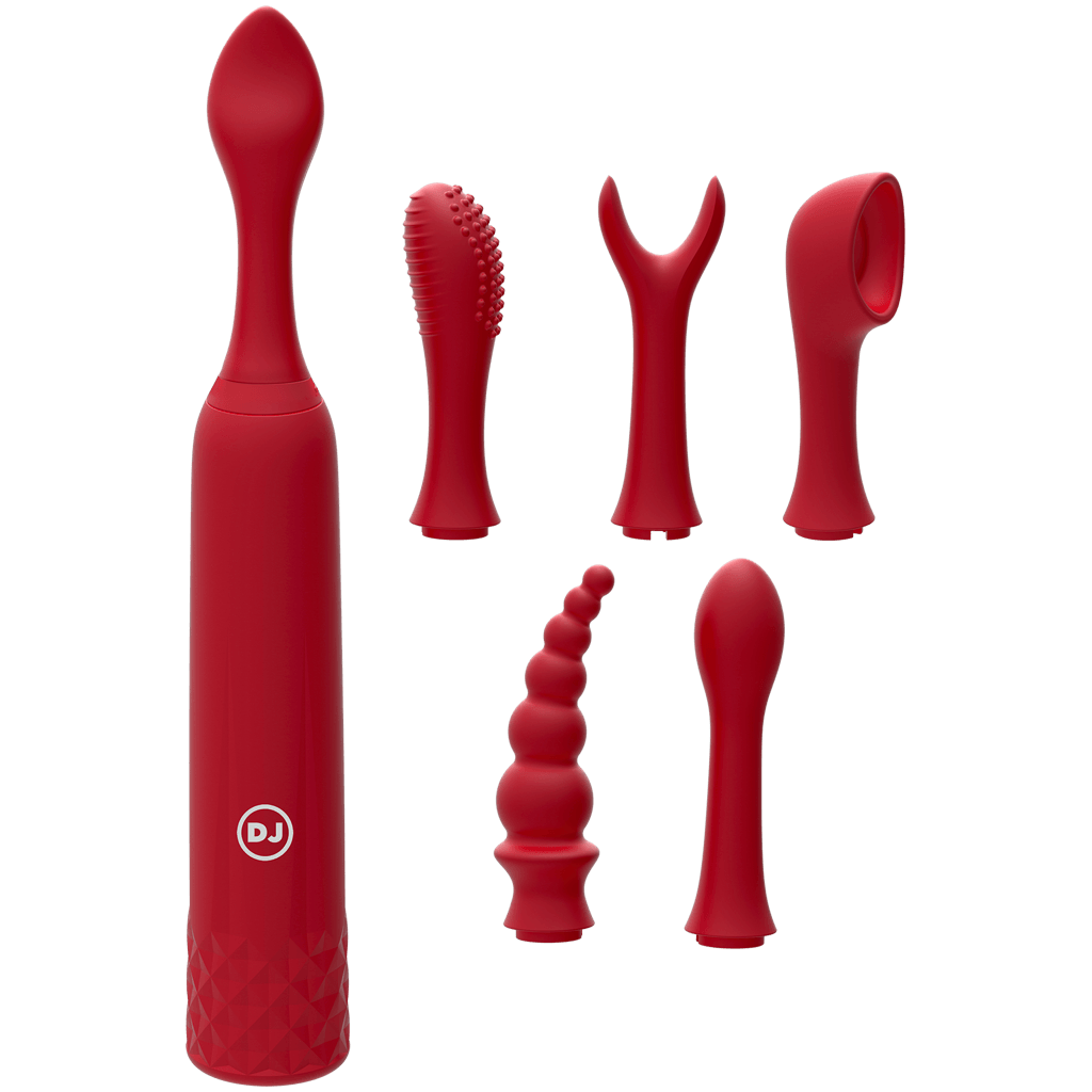Doc Johnson® iVibe™ Select iQuiver 7 Piece Vibe Set Red - Rolik®