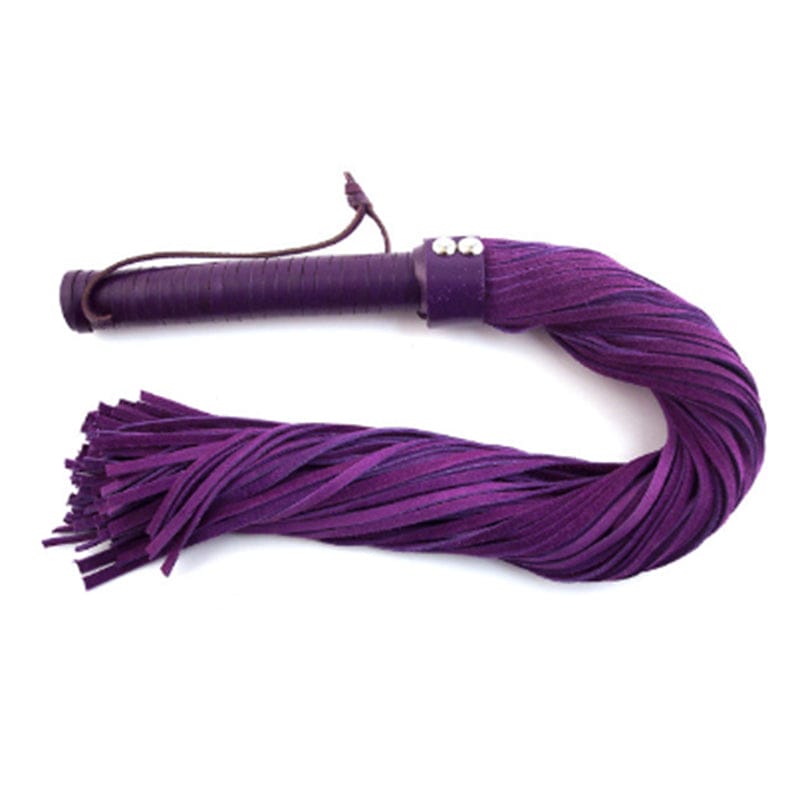 Suede Flogger with Leather Handle Purple - Rolik®