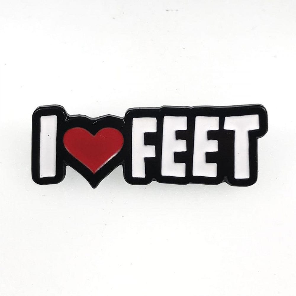 Geeky and Kinky I Love (Heart) Feet Enamel Pin - Rolik®