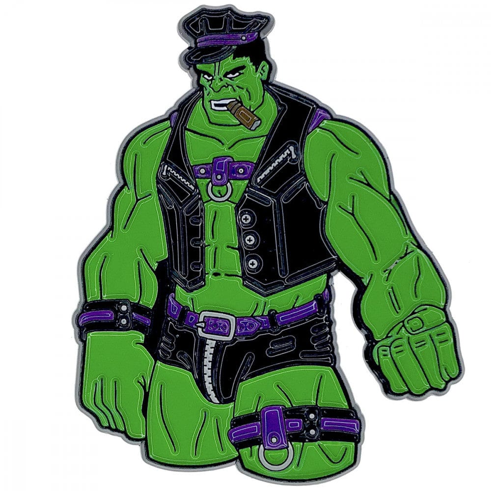 Geeky and Kinky Leather Daddy Hulk Enamel Pin - Rolik®