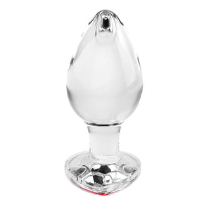 Adam & Eve® Red Heart Gem Glass Plug Large - Rolik®