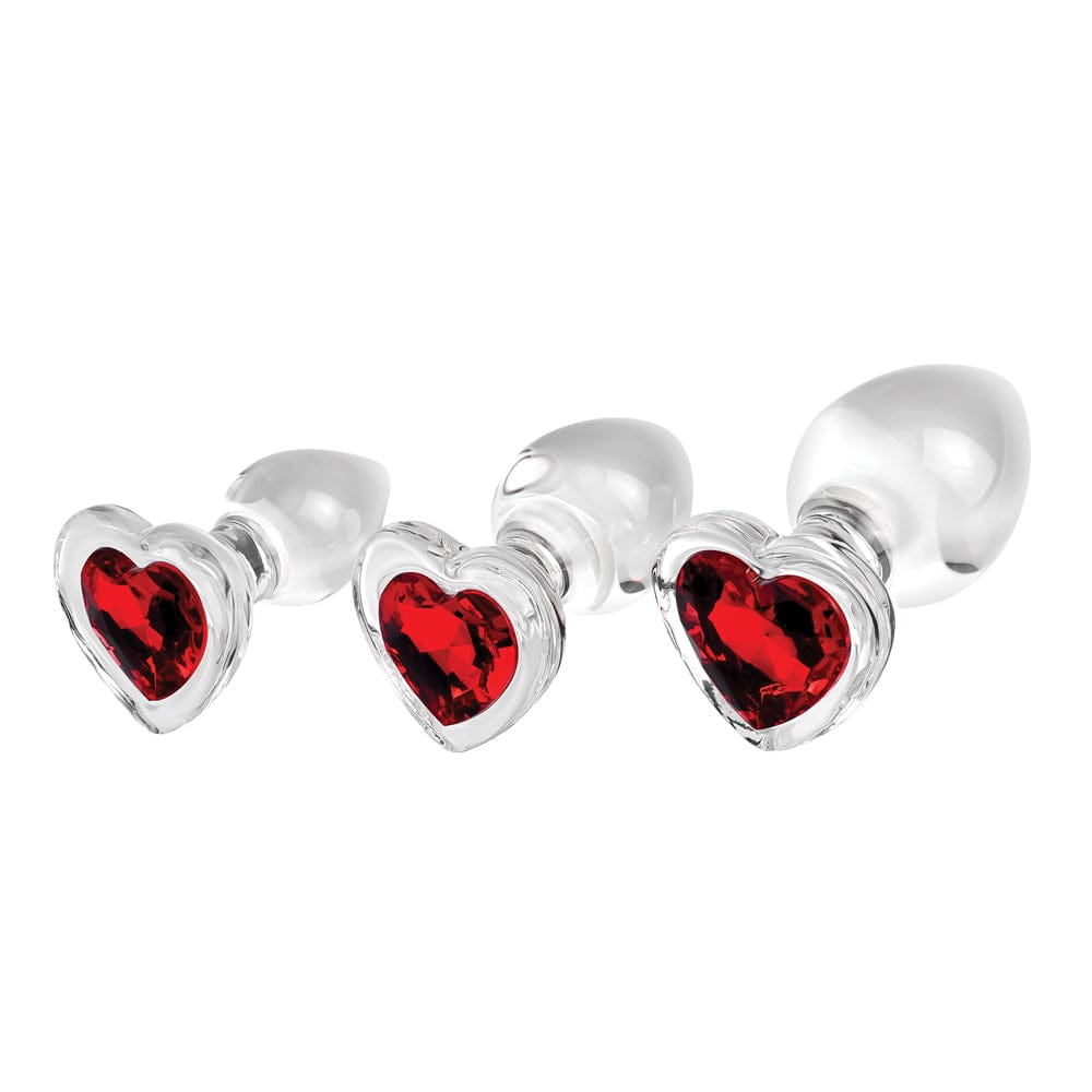 Adam &amp; Eve® Red Heart Gem Glass Plug - Rolik®