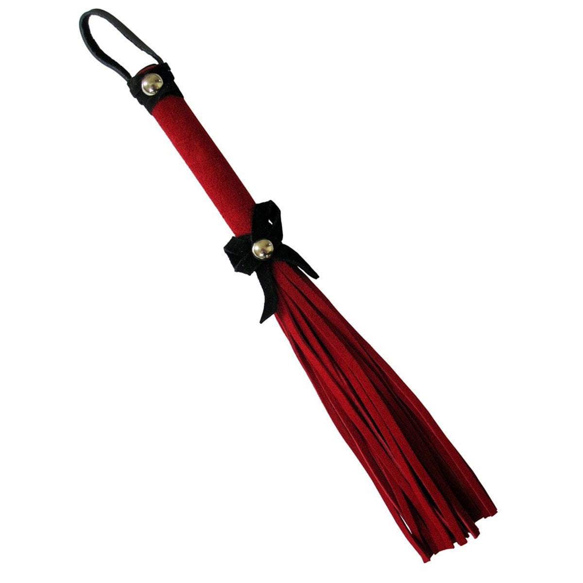 Ruff Doggie Styles Love Knot Mini Flogger with Bow Red Black- Rolik®