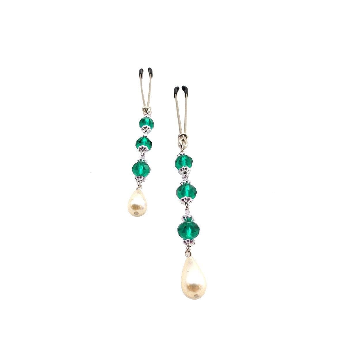 Bijoux de Nip Pearl Turquoise Beads Nipple Clamps - Rolik®