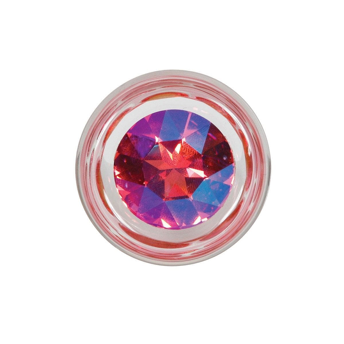 Pineapple Delight Glass Plug w Pink Crystal by Crystal Delights - rolik