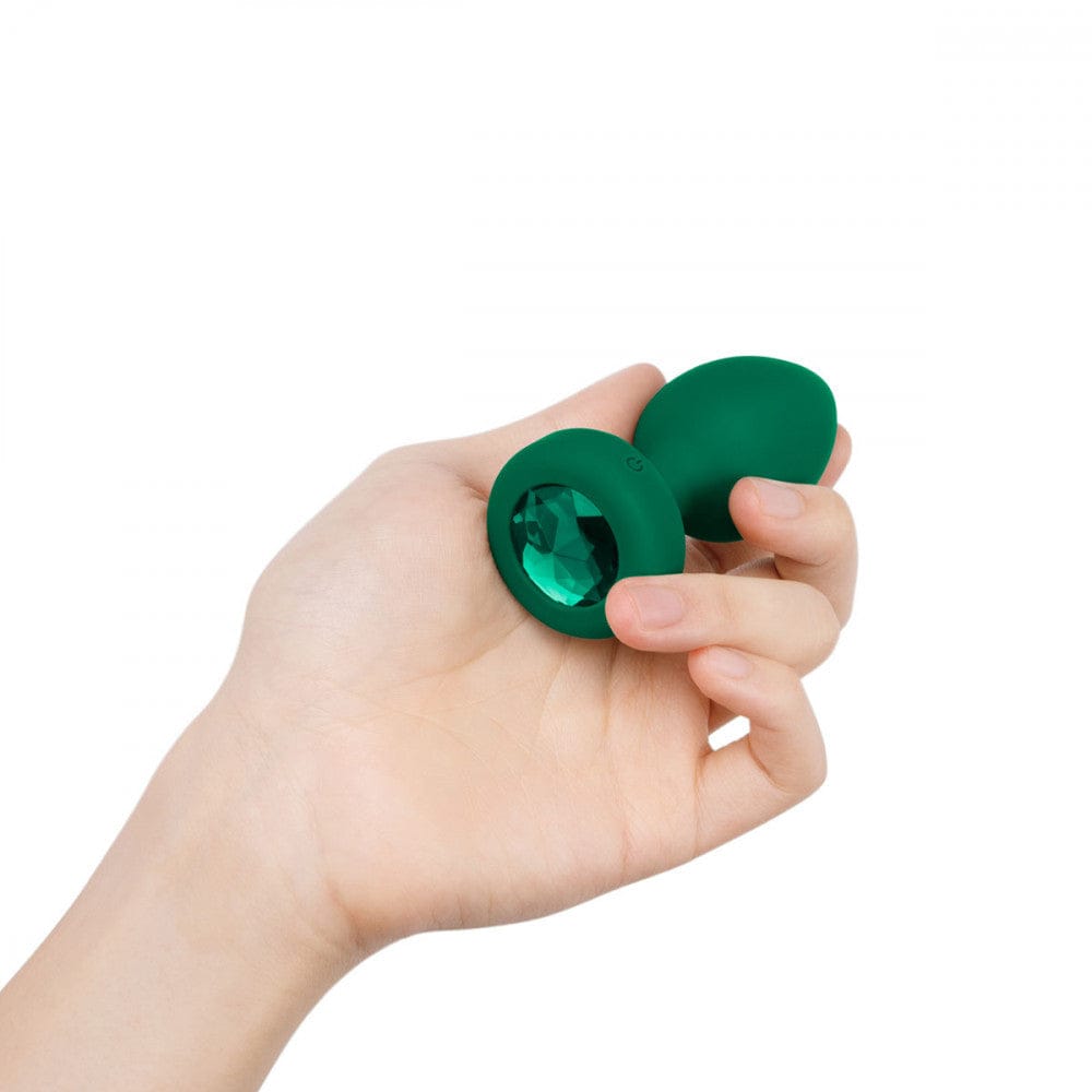 B-Vibe™ Vibrating Jewel Plug Medium/Large Green - Rolik®