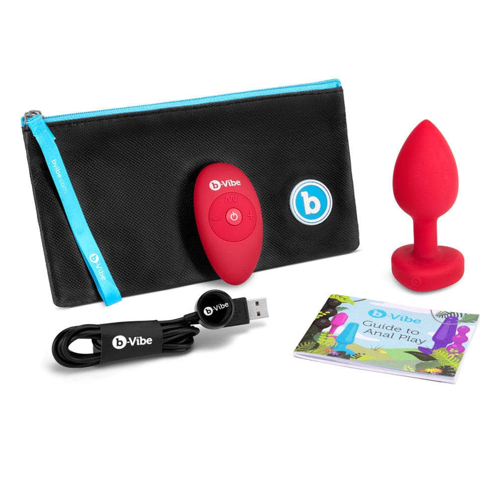 B-Vibe™ Vibrating Heart Plug Medium/Large Red - Rolik®