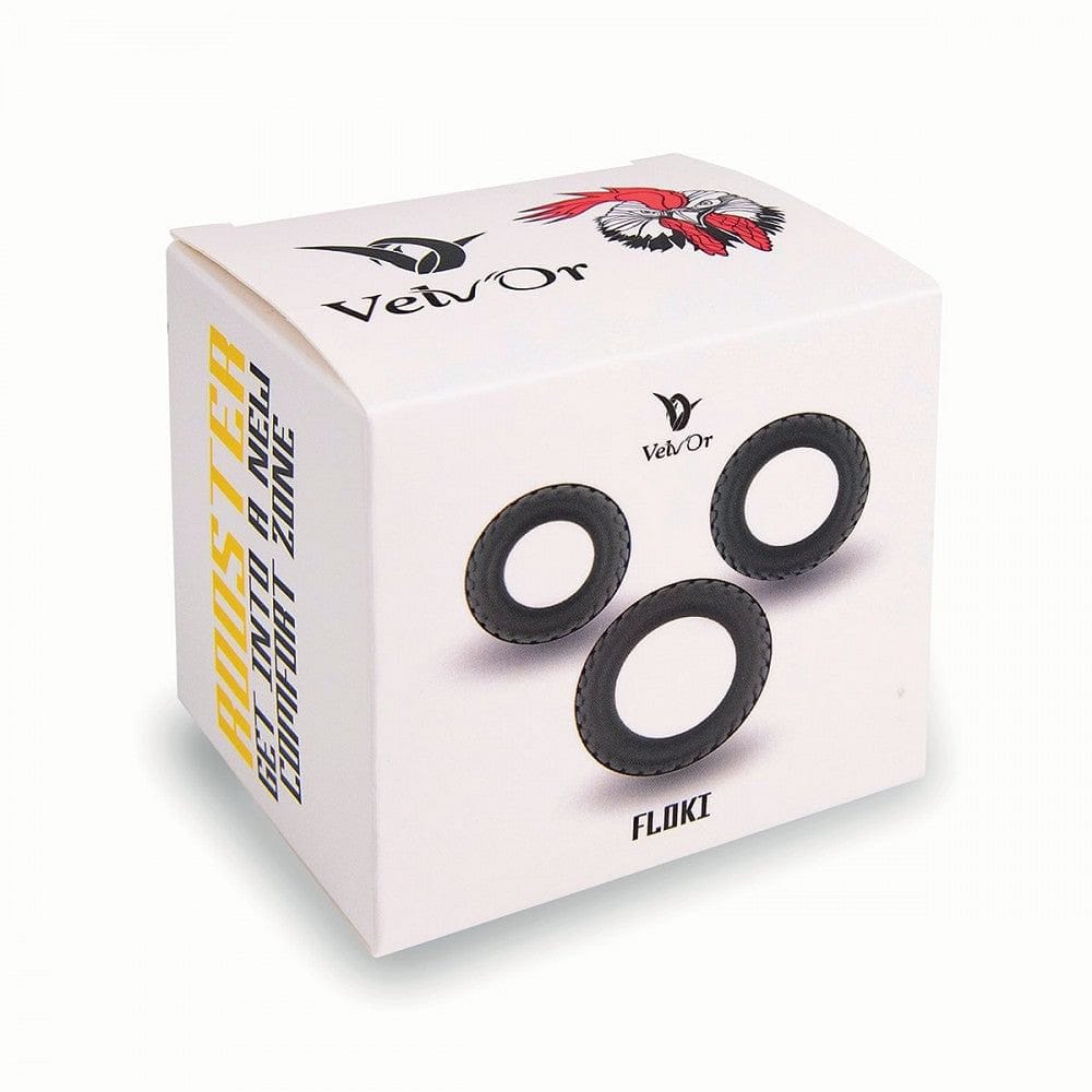 Velv'Or Rooster Floki 3-Pack Soft Silicone C-Ring Set - Rolik®