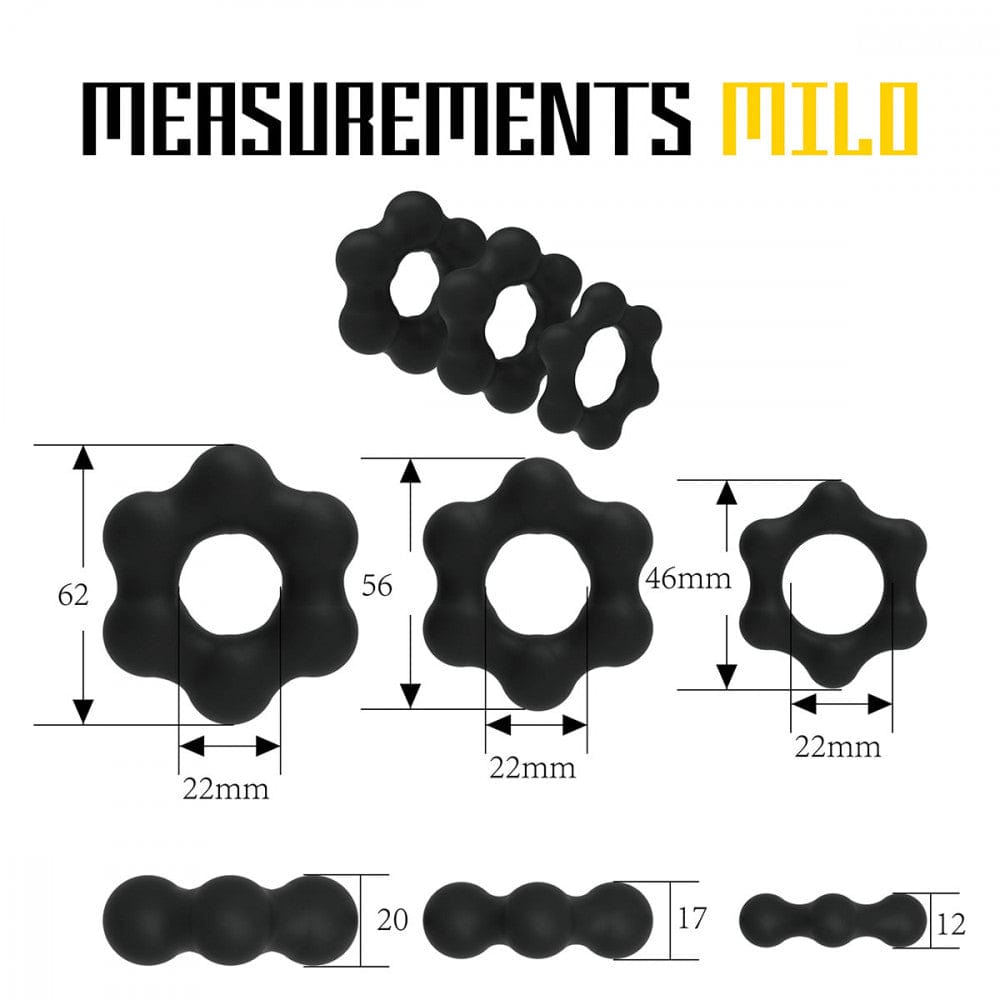 Velv'Or Rooster Milo Silicone C-Ring 3 Pack Set - Rolik®