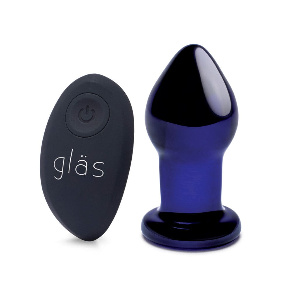 Gläs 3.5" Rechargeable Remote Vibrating Glass Butt Plug - Rolik®