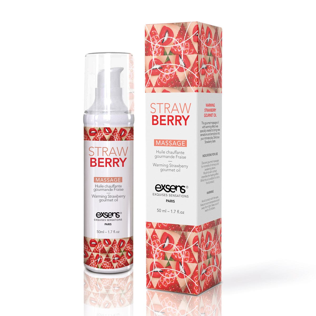 Exsens® Warming Massage Oil Strawberry - Rolik®