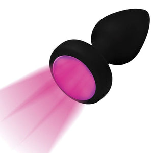 XR Brands® Booty Sparks™ Light Up Rechargeable Silicone Butt Plug - Rolik®
