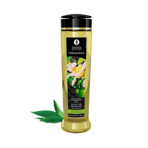 Shunga Organica Kissable Massage Oil Green Tea - Rolik®