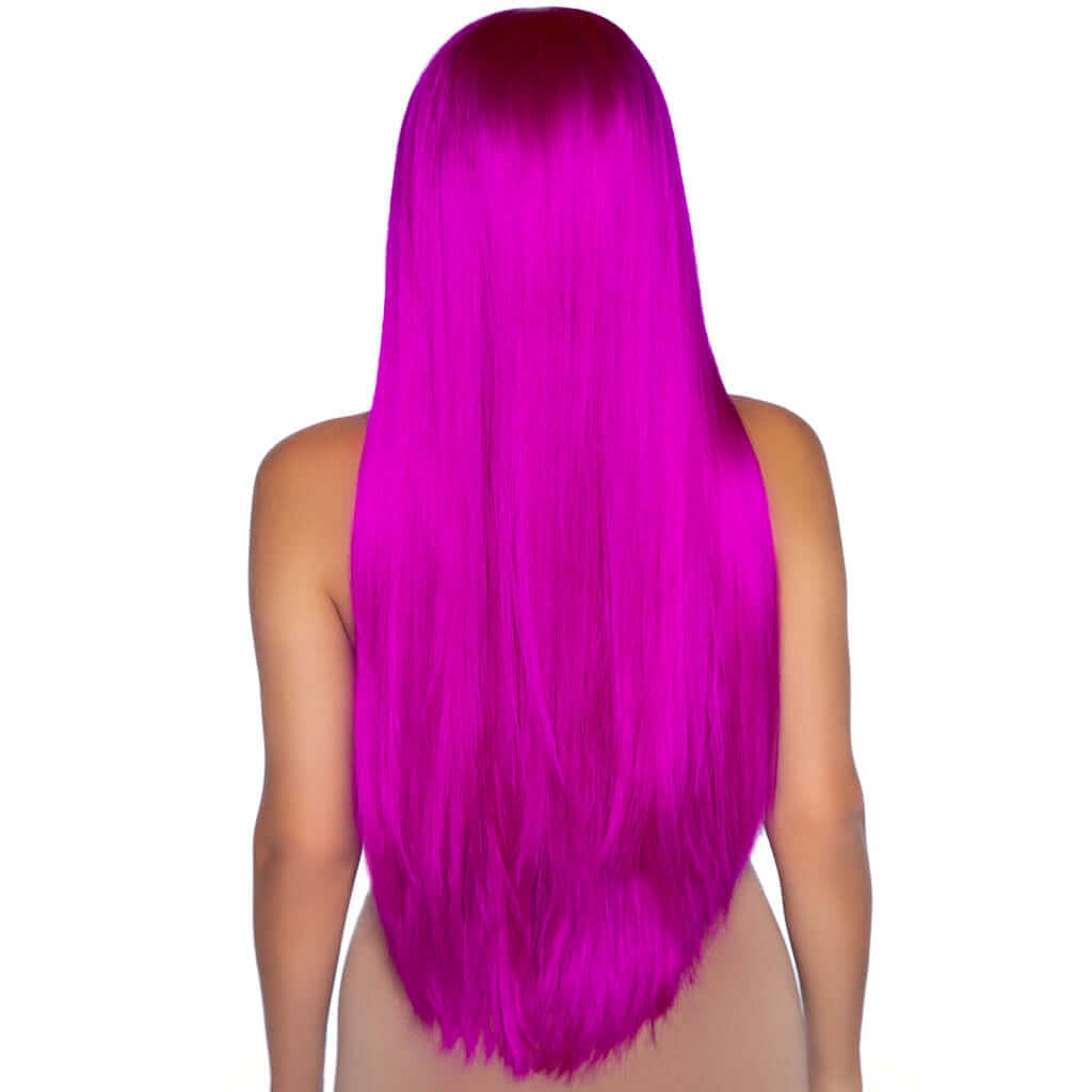 Leg Avenue® 33" Long Straight Center Part Wig Raspberry Red - Rolik®