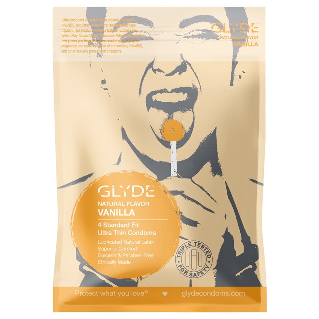 Glyde Organic Vanilla Condoms 4-Pack - Rolik®