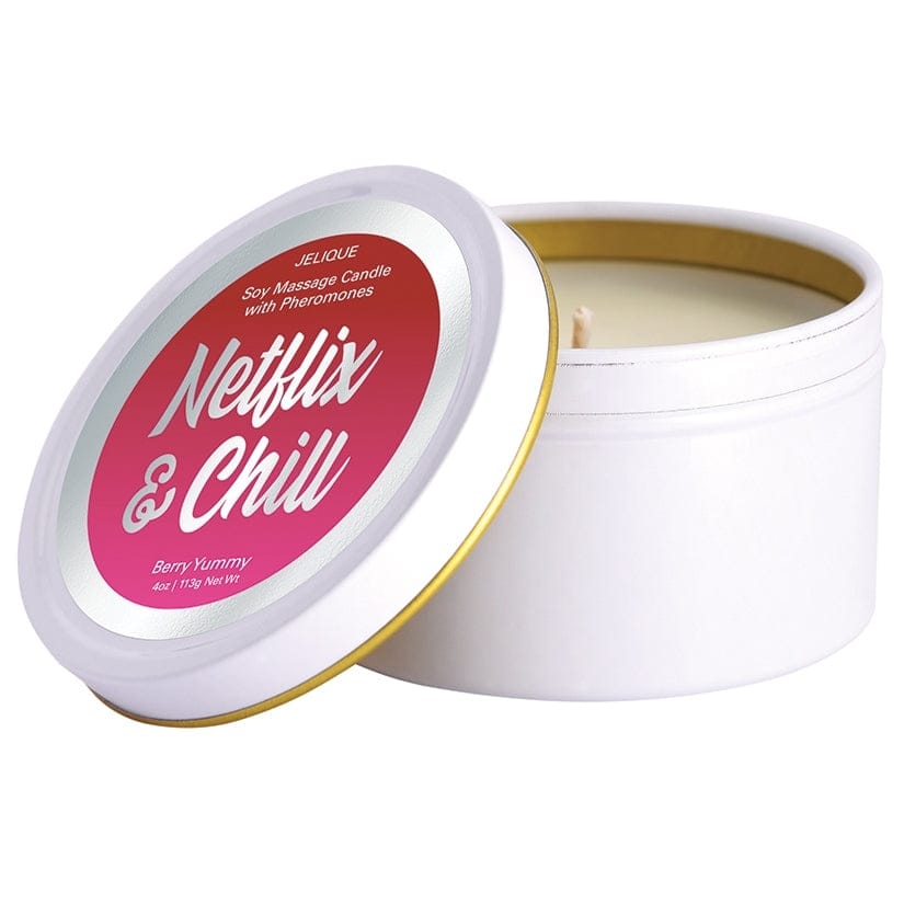 Jelique Mood Soy Massage Candle with Pheromones Netflix & Chill Berry - Rolik®