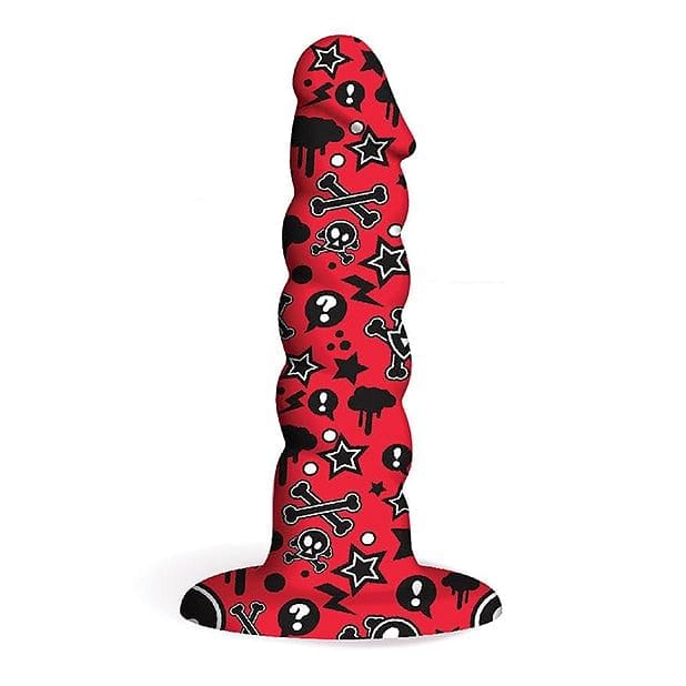 Icon Brands Collage Goth Girl Twisted Silicone Dildo - Rolik®