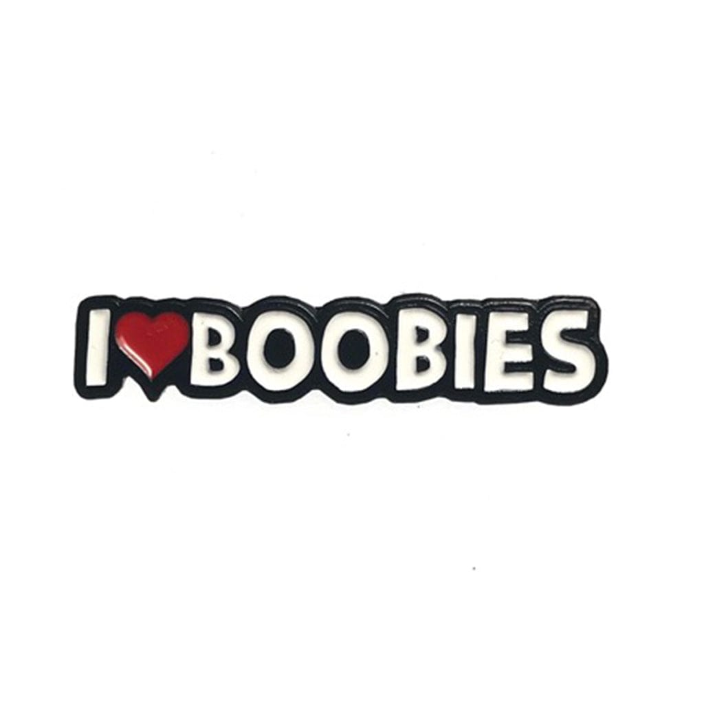 I Heart Boobies Enamel Pin - Geeky and Kinky - Rolik