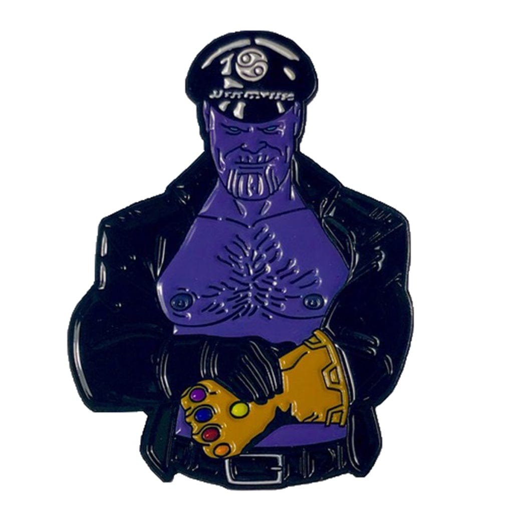 Leather Daddy Thanos Enamel Pin - Geeky and Kinky - Rolik