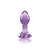 NS Novelties Crystal Heart Glass Anal Plug Purple - Rolik®