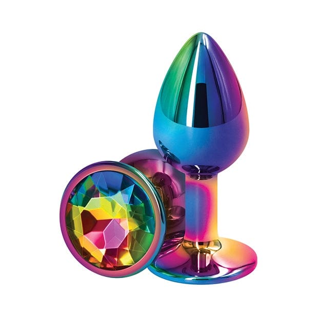NS Novelties Rear Assets Multicolor Butt Plug Small Rainbow - Rolik®