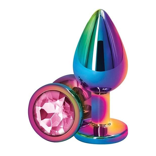 NS Novelties Rear Assets Multicolor Butt Plug Medium Pink - Rolik®