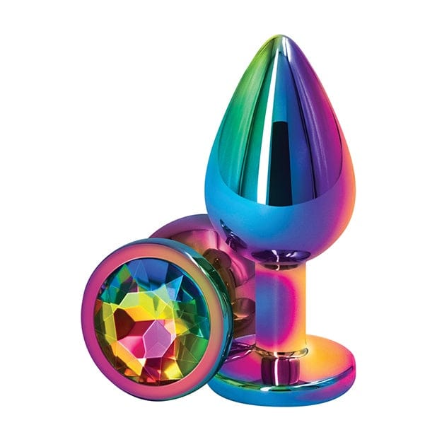 NS Novelties Rear Assets Multicolor Butt Plug Medium Rainbow - Rolik®