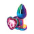 NS Novelties Rear Assets Multicolor Heart Butt Plug Small Pink - Rolik®