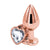 NS Novelties Rear Assets Rose Gold Heart Butt Plug Medium Clear - Rolik®