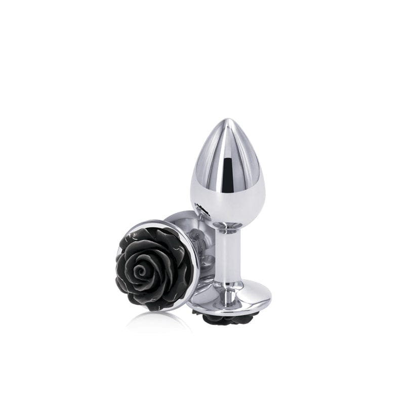 NS Novelties Rear Assets Aluminum Rose Anal Plug Small Black - Rolik®