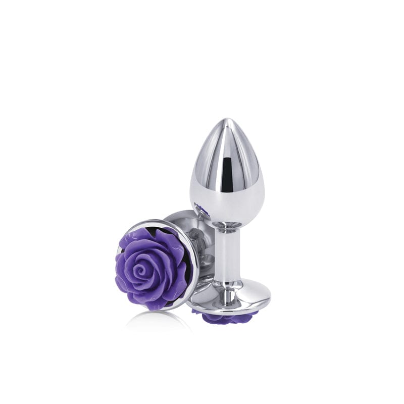 NS Novelties Rear Assets Aluminum Rose Anal Plug Small Purple - Rolik®