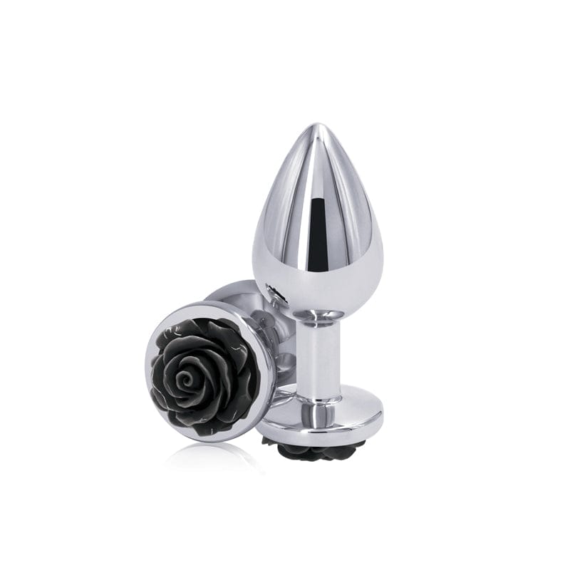 NS Novelties Rear Assets Aluminum Rose Anal Plug Medium Black - Rolik®