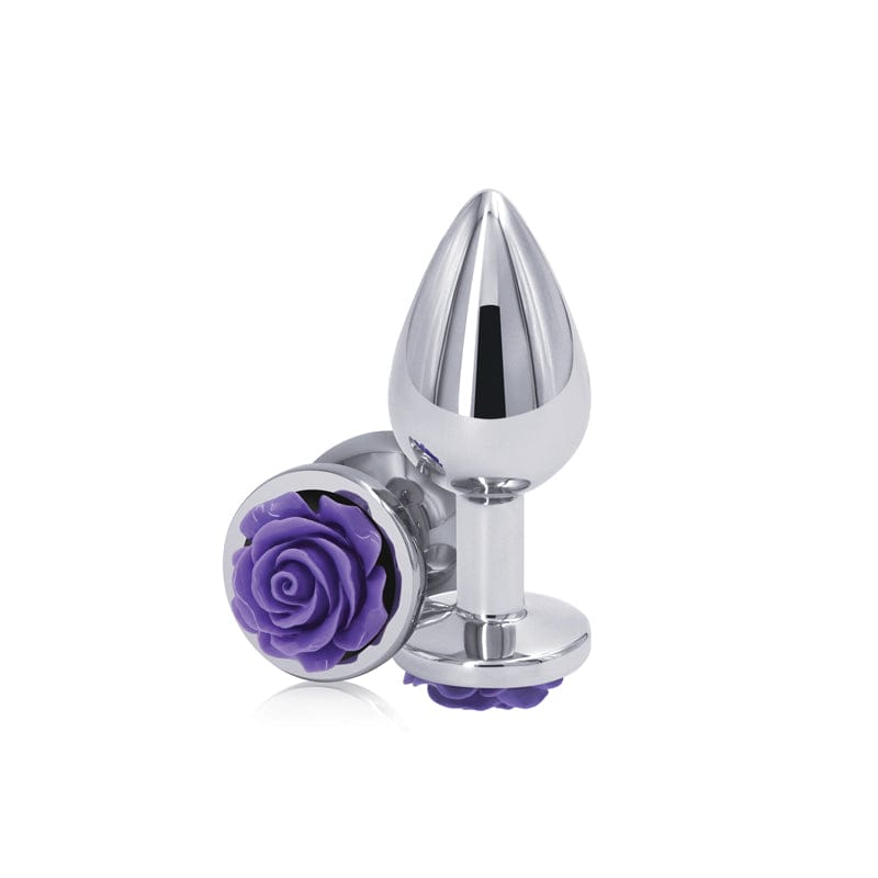 NS Novelties Rear Assets Aluminum Rose Anal Plug Medium Purple - Rolik®